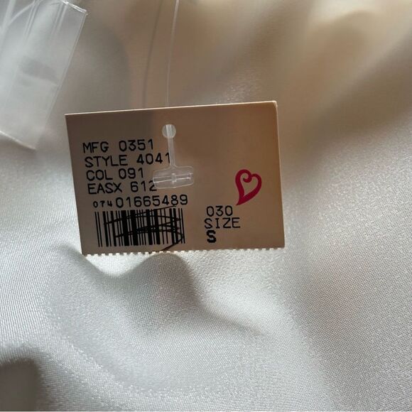 NWT Vintage Victoria's Secret White Satin Heart Label Sleep Shirt Dress Size S - Picture 3 of 4